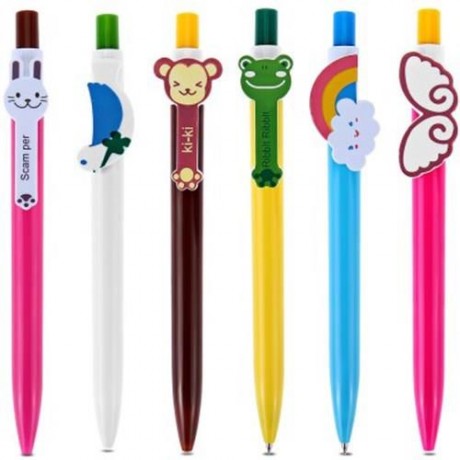CARTOON 0.5MM BLUE BALLPOINT PEN STATIONERY FOR WRITING OFFICE SCHOOL SUPPLIES (SMALL BIRD