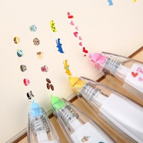 PUSH LACE CORRECTION TAPE CREATIVE STATIONERY FOR KEY TAG SIGN CHILDREN GIFT (BLUE)