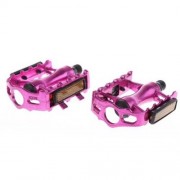 PAIRED ALUMINUM ALLOY FLAT BICYCLE PEDAL FOR MOUNTAIN ROAD BIKE BMX FIXED GEAR (ROSE)