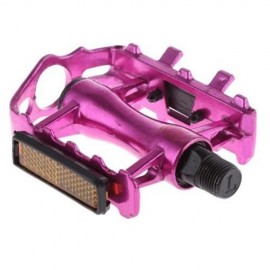 PAIRED ALUMINUM ALLOY FLAT BICYCLE PEDAL FOR MOUNTAIN ROAD BIKE BMX FIXED GEAR (ROSE)