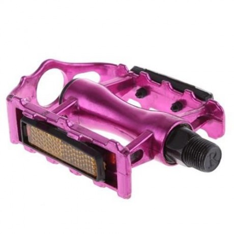PAIRED ALUMINUM ALLOY FLAT BICYCLE PEDAL FOR MOUNTAIN ROAD BIKE BMX FIXED GEAR (ROSE)