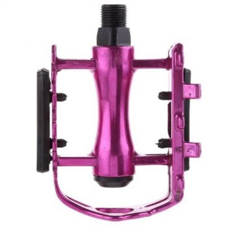 PAIRED ALUMINUM ALLOY FLAT BICYCLE PEDAL FOR MOUNTAIN ROAD BIKE BMX FIXED GEAR (ROSE)