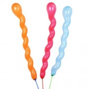 100PCS MIXED SPIRAL LATEX BALLOONS WEDDING FESTIVAL CELEBRATION PARTY DECOR (COLORMIX)