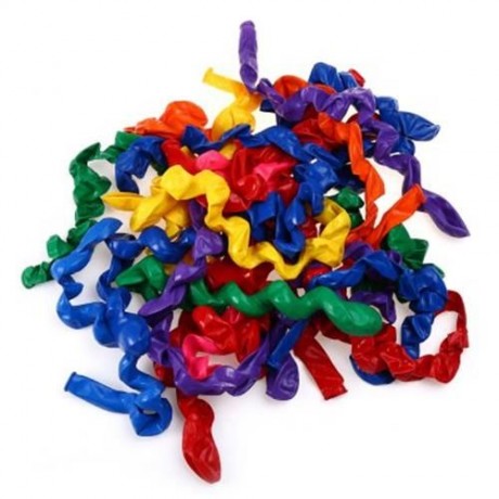 100PCS MIXED SPIRAL LATEX BALLOONS WEDDING FESTIVAL CELEBRATION PARTY DECOR (COLORMIX)