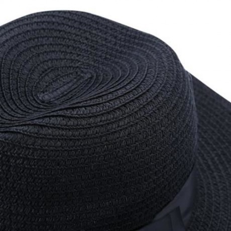 SOLID COLOR SUMMER LADIES BOW WIDE STRAW PLAITING HAT (#5)