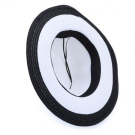 SOLID COLOR SUMMER LADIES BOW WIDE STRAW PLAITING HAT (#3)