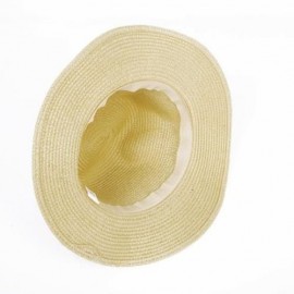 SOLID COLOR SUMMER LADIES BOW WIDE STRAW PLAITING HAT (#2)