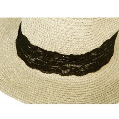 SOLID COLOR SUMMER LADIES BOW WIDE STRAW PLAITING HAT (#2)