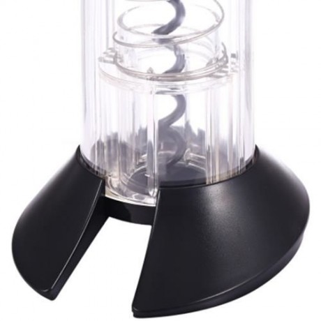 RECHARGEABLE ELECTRIC AUTOMATIC CORDLESS WINE CORKSCREW BOTTLE OPENER FOIL CUTTER (SILVER 