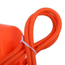 E27 COLORFUL SILICONE CEILING LAMP HOLDER WITH ROPE CORD (ORANGE)