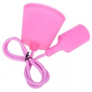 E27 COLORFUL SILICONE CEILING LAMP HOLDER WITH ROPE CORD (SHALLOW PINK)