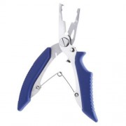 MULTIFUNCTIONALÂ FISHING BENT NOSE PLIERS HOOK REMOVER LINE CUTTER SCISSORS (BLUE)
