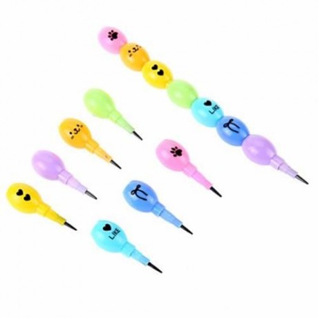 UOOPAI 1157 2PCS SIMPLE LOVELY MULTICOLOR EXTENSIBLE PENCIL WITH 7 NIBS (COLORFUL)