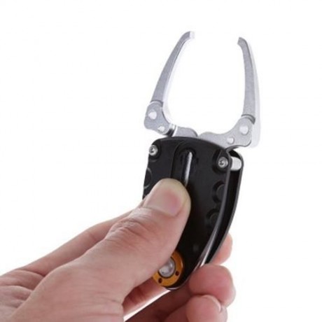 ULTRALIGHT FISHING GRIP TONGS CRAMPON CLIPPER OUTDOOR ACCESSORY (BLACK)