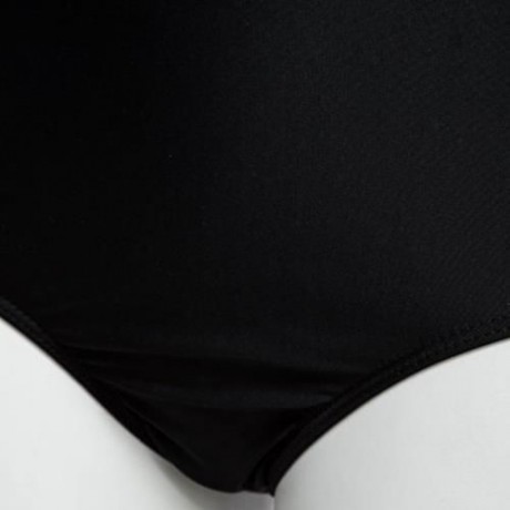 STYLISH GATHERED RUFFLE TRIM SLIMMING BIKINI (BLUE)