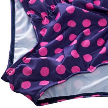 STYLISH VINTAGE SEXY HIGH-WAIST RETRO PUSH UP HALTER SWIMSUIT (PURPLE)