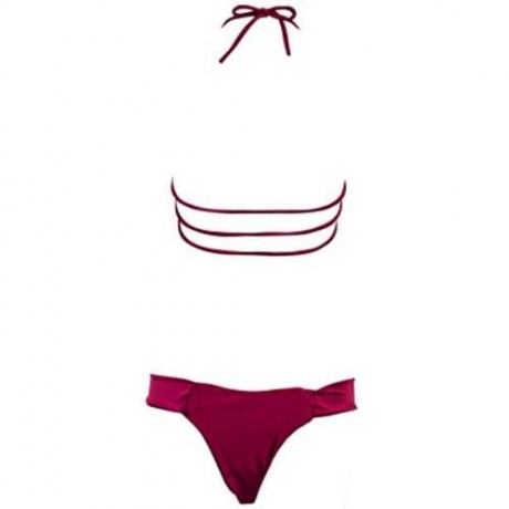 HOT SEXY BIKINI SLING SWIMSUIT FOR WOMEN (WINE RED)