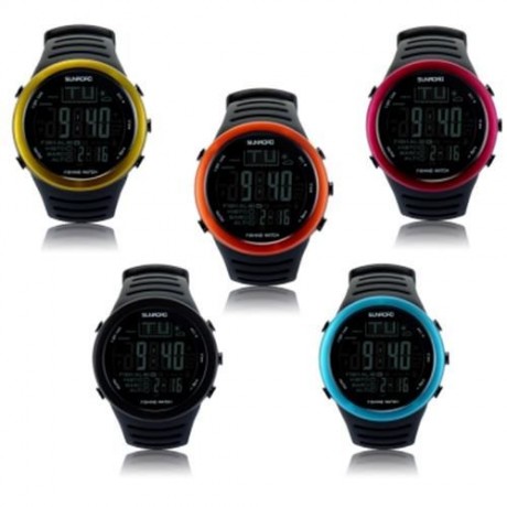 SUNROAD FR720 FISHING DIGITAL BAROMETER WATCH 5ATM ALTIMETER THERMOMETER WEATHER FORECAST 