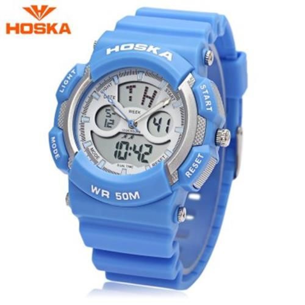 HOSKA HD004B DIGITAL QUARTZ CHILDREN SPORT WATCH CHRONOGRAPH CALENDAR ALARM BACKLIGHT 5ATM HOSKA HD004B DIGITAL QUARTZ CHILDREN SPORT WATCH CHRONOGRAPH CALENDAR ALARM BACKLIGHT 5ATM