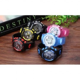 HOSKA H003B 5ATM DUAL MOVT CHILDREN SPORT WATCH CHRONOGRAPH CALENDAR ALARM BACKLIGHT WRIST