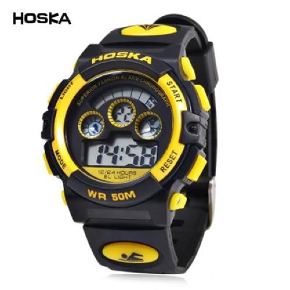 HOSKA H001B CHILDREN LED DIGITAL WATCH WATER RESISTANCE DAY CHRONOGRAPH SPORTS WRISTWATCH HOSKA H001B CHILDREN LED DIGITAL WATCH WATER RESISTANCE DAY CHRONOGRAPH SPORTS WRISTWATCH