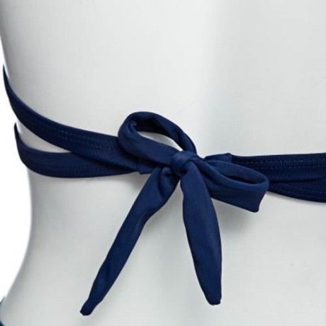 TRENDY SEXY FISH SCALE PATTERN HALTER SWIMWEAR (BLUE)