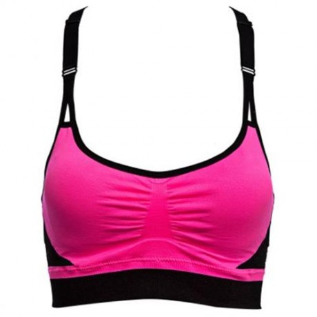 ULTRA-SOFT SEAMLESS FULL COVERAGE RACERBACK SPORT BRA (PINK)