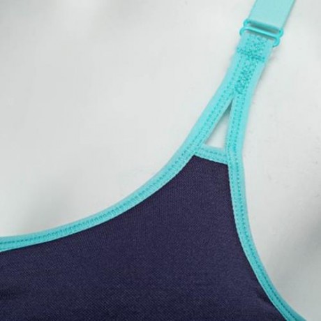 ULTRA-SOFT SEAMLESS FULL COVERAGE RACERBACK SPORT BRA (BLUE)