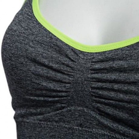 ULTRA-SOFT SEAMLESS FULL COVERAGE RACERBACK SPORT BRA (GRAY)