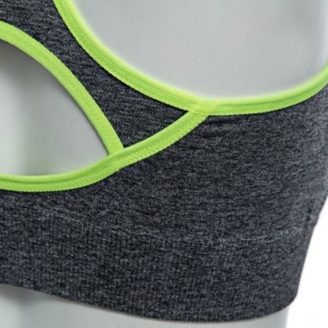 ULTRA-SOFT SEAMLESS FULL COVERAGE RACERBACK SPORT BRA (GRAY)