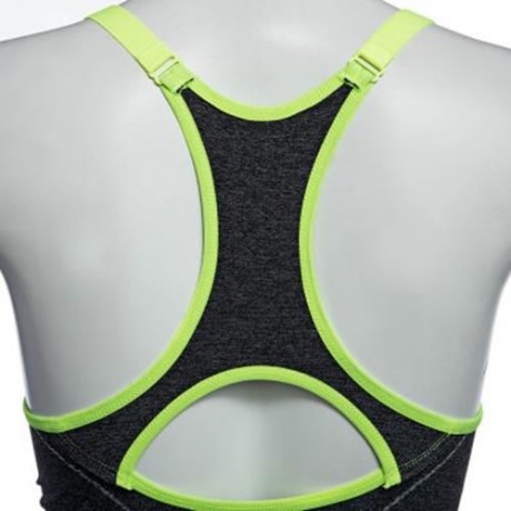 ULTRA-SOFT SEAMLESS FULL COVERAGE RACERBACK SPORT BRA (GRAY)