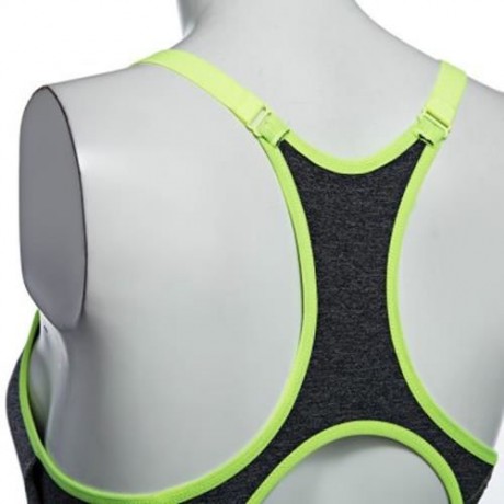 ULTRA-SOFT SEAMLESS FULL COVERAGE RACERBACK SPORT BRA (GRAY)