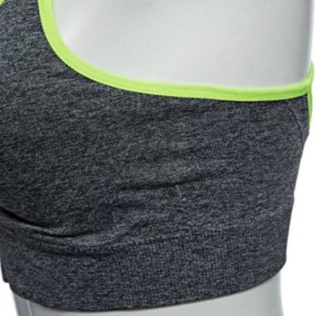ULTRA-SOFT SEAMLESS FULL COVERAGE RACERBACK SPORT BRA (GRAY)