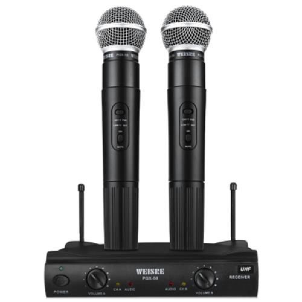 WEISRE PGX - 58 PROFESSIONAL UHF DUAL WIRELESS MICROPHONE MIC SYSTEM FOR KARAOKE PARTY KTV WEISRE PGX - 58 PROFESSIONAL UHF DUAL WIRELESS MICROPHONE MIC SYSTEM FOR KARAOKE PARTY KTV