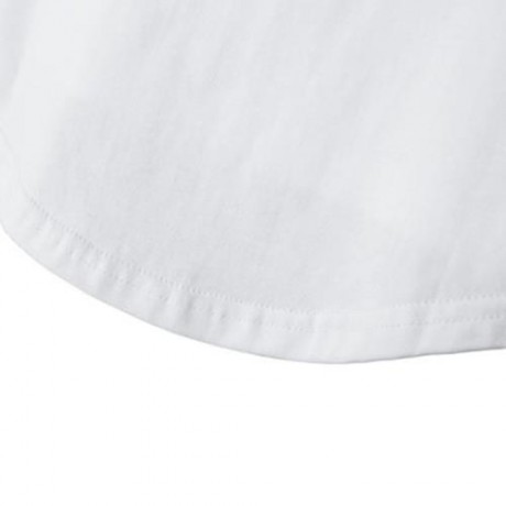FASHION COTTON MATERIAL ROUND COLLAR SHORT SLEEVE KIDS T-SHIRT (WHITE)