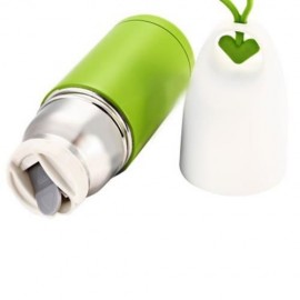 U CUP U - 01330 PORTABLE STAINLESS STEEL HEART SHAPE HANDLE VACUUM DRINKING WATER BOTTLE (