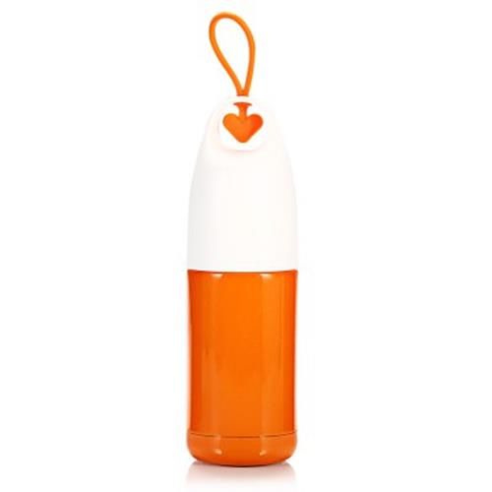 U CUP U - 01330 PORTABLE STAINLESS STEEL HEART SHAPE HANDLE VACUUM DRINKING WATER BOTTLE ( U CUP U - 01330 PORTABLE STAINLESS STEEL HEART SHAPE HANDLE VACUUM DRINKING WATER BOTTLE (