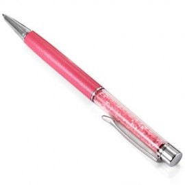 CRYSTAL 0.7MM BLACK BALLPOINT PEN STATIONERY FOR WRITING OFFICE SCHOOL SUPPLIES (PINK)