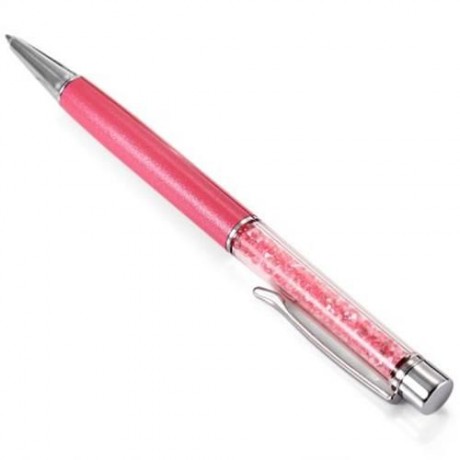 CRYSTAL 0.7MM BLACK BALLPOINT PEN STATIONERY FOR WRITING OFFICE SCHOOL SUPPLIES (PINK)