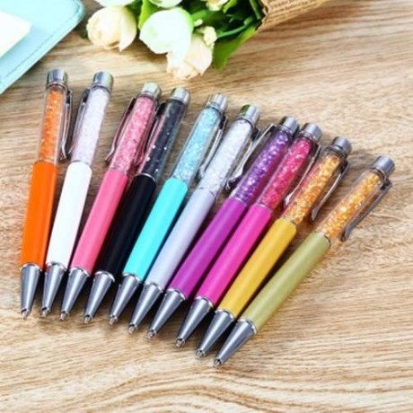 CRYSTAL 0.7MM BLACK BALLPOINT PEN STATIONERY FOR WRITING OFFICE SCHOOL SUPPLIES (PINK)