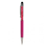 0.7MM CRYSTAL BLACK BALLPOINT PEN FOR WRITING OFFICE SCHOOL SUPPLIES (ROSE)