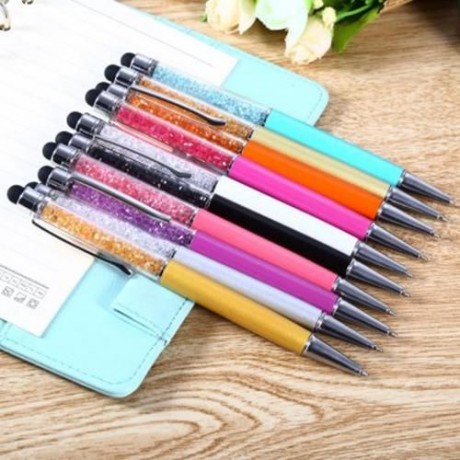 0.7MM CRYSTAL BLACK BALLPOINT PEN FOR WRITING OFFICE SCHOOL SUPPLIES (ROSE)