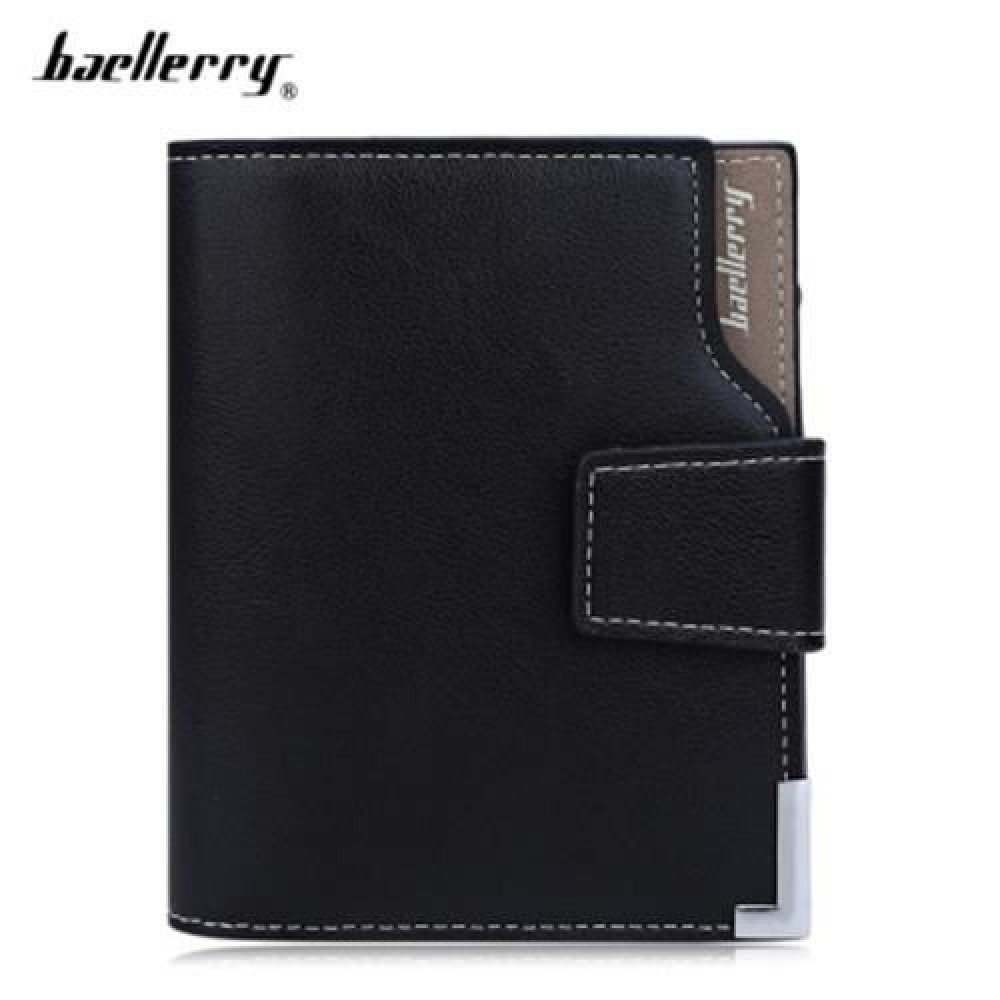 BAELLERRY  SHORT VERTICAL WALLET FOR MEN (BLACK)