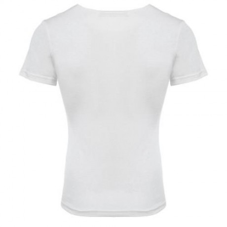 CASUAL ROUND COLLAR SHORT SLEEVE SOLID COLOR COTTON BLEND T-SHIRT FOR MEN (WHITE)