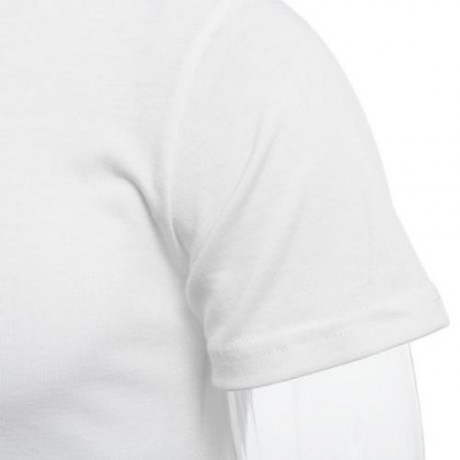 CASUAL ROUND COLLAR SHORT SLEEVE SOLID COLOR COTTON BLEND T-SHIRT FOR MEN (WHITE)