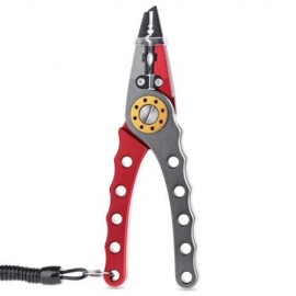 FG - 1016 LIGHT LURE PLIER GRIP PINCER NIPPER WIRE CUTTER SCISSOR FISHING KIT (RED)