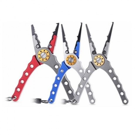 FG - 1016 LIGHT LURE PLIER GRIP PINCER NIPPER WIRE CUTTER SCISSOR FISHING KIT (RED)