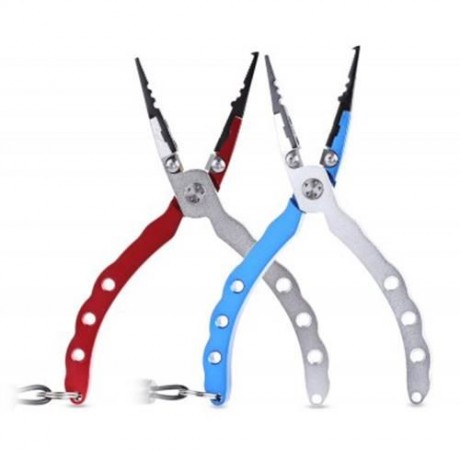 FG - 1017A DURABLE LURE PLIER GRIP PINCER NIPPER WIRE CUTTER SCISSOR FISHING KIT (BLUE)