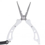 FG - 1019 LIGHT LURE PLIER GRIP PINCER NIPPER WIRE CUTTER SCISSOR FISHING KIT (SILVER)