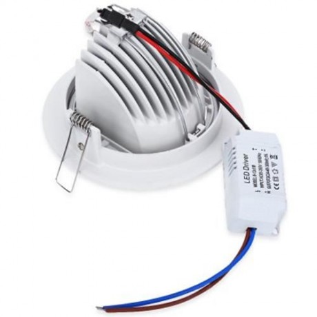 15W LED COB RECESSED CEILING LIGHT ADJUSTABLE SPOTLIGHT (WHITE GREY)